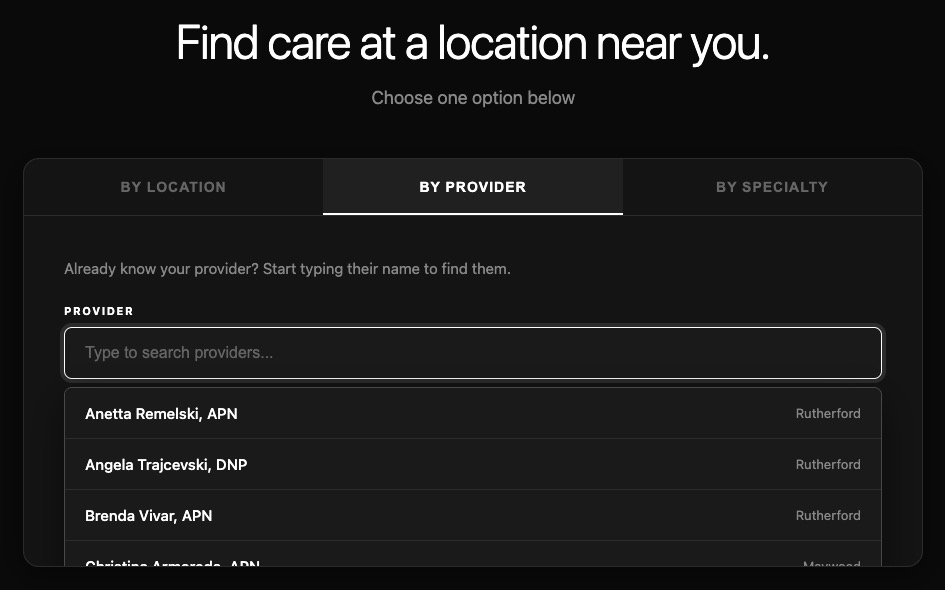 All Health Medical — Public Booking Integration